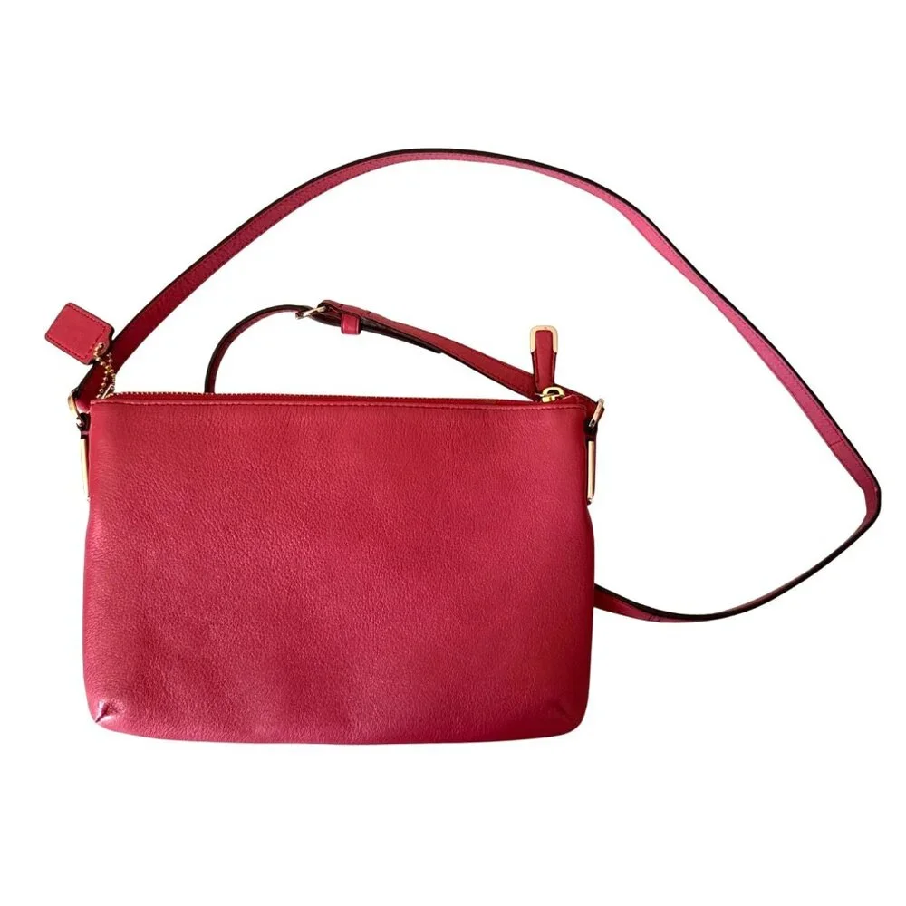 COACH Crossbody Bag Madison Leather East West Swing pack in Loganberry women Med - Picture 4 of 8